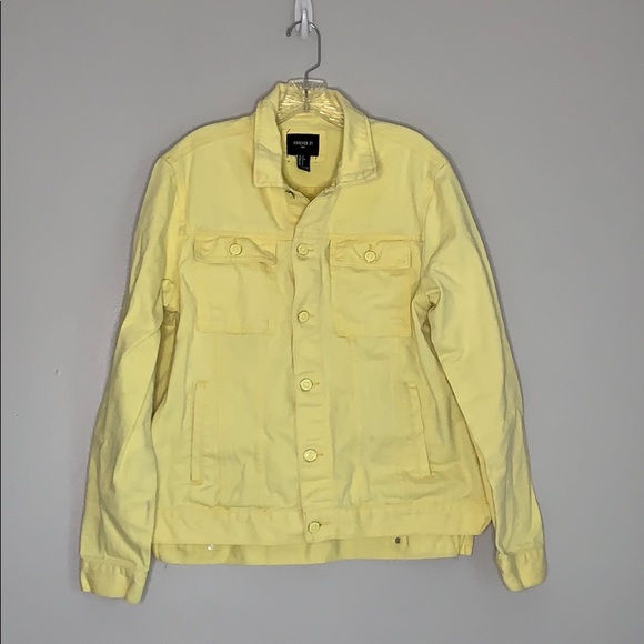 forever 21 yellow denim jacket